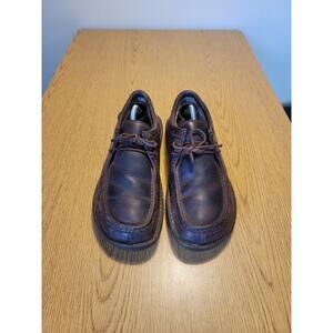 UGG Australia Brown Leather 1673 Shearling Lined Moc Oxford Loafer Shoes Mens 11